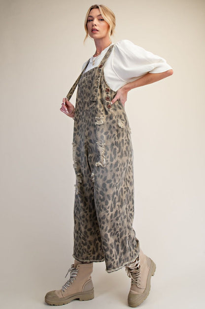Mushroom Leopard Overalls