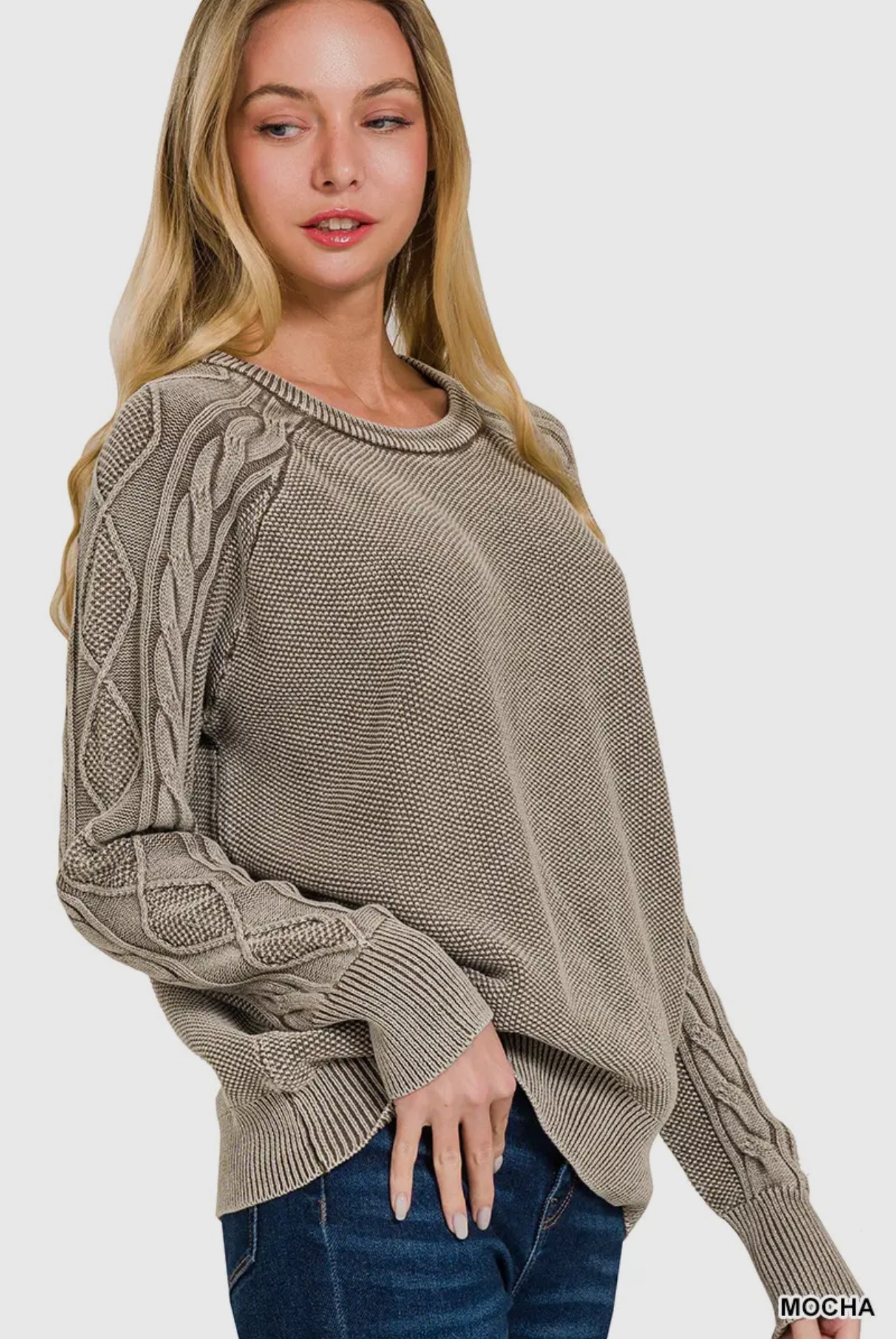 Cable Sleeve Sweater