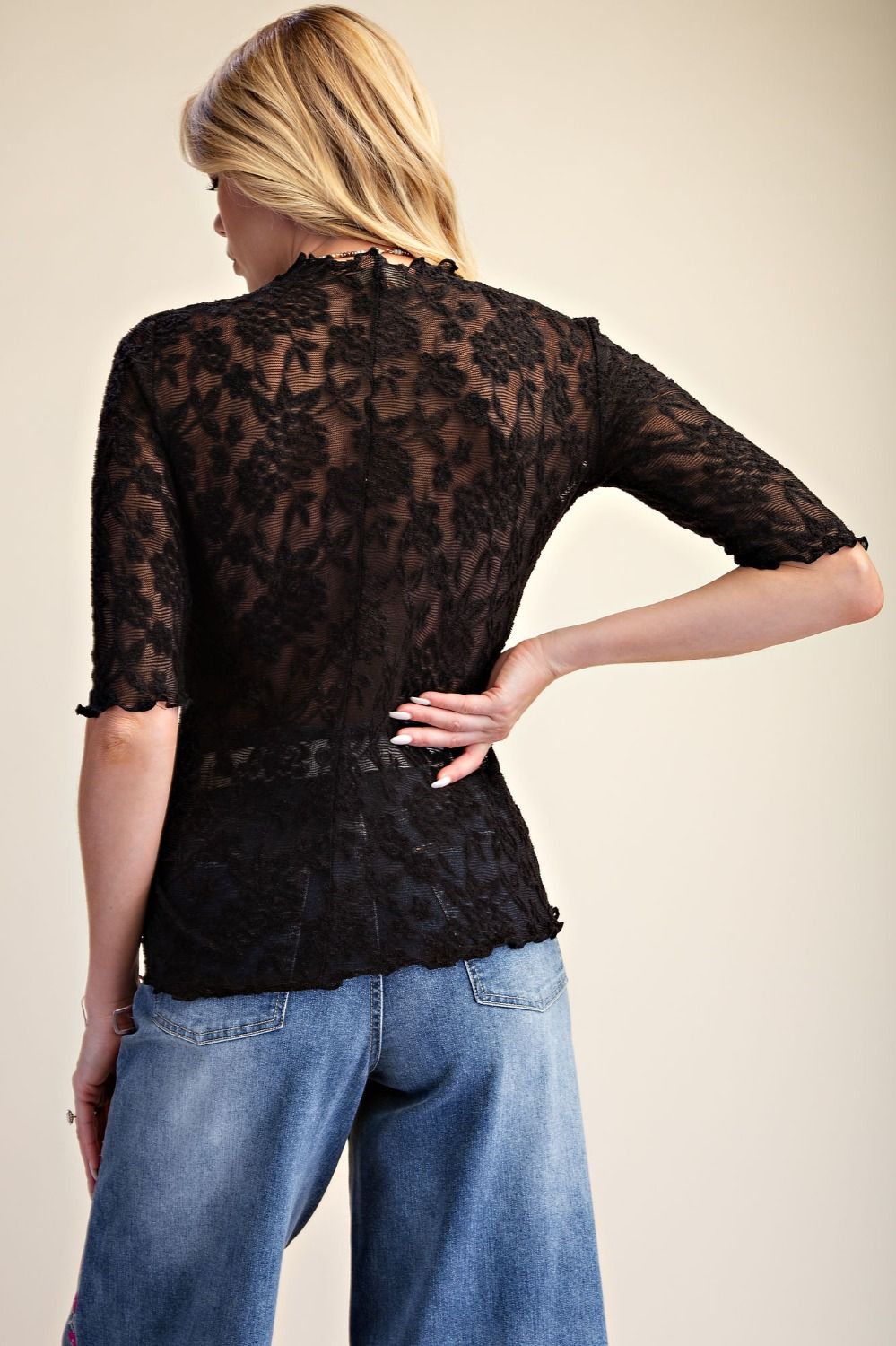 Lady in Lace Mesh Top (3 Colors)