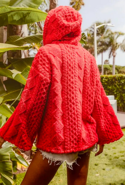 Merry Hooded Blanket Sweater