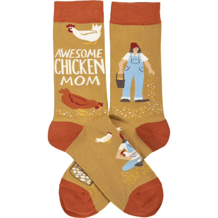 Awesome Chicken Mom Socks