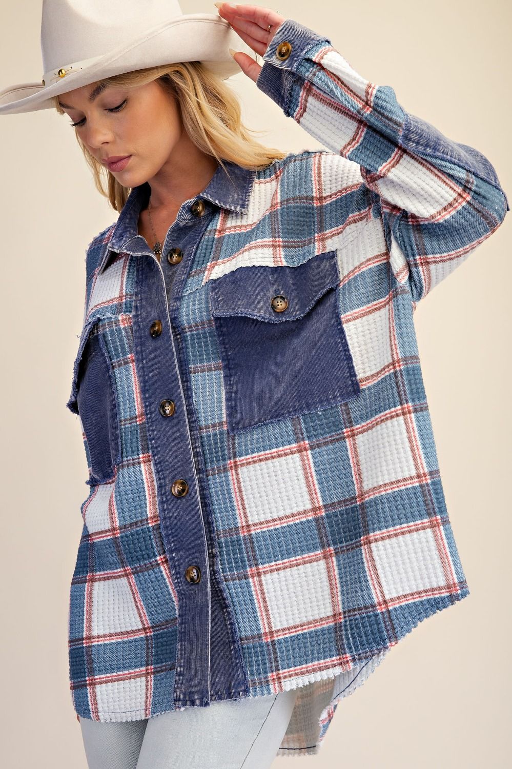 Plaid To Be Here Shacket