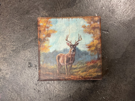 Wood Deer Decor