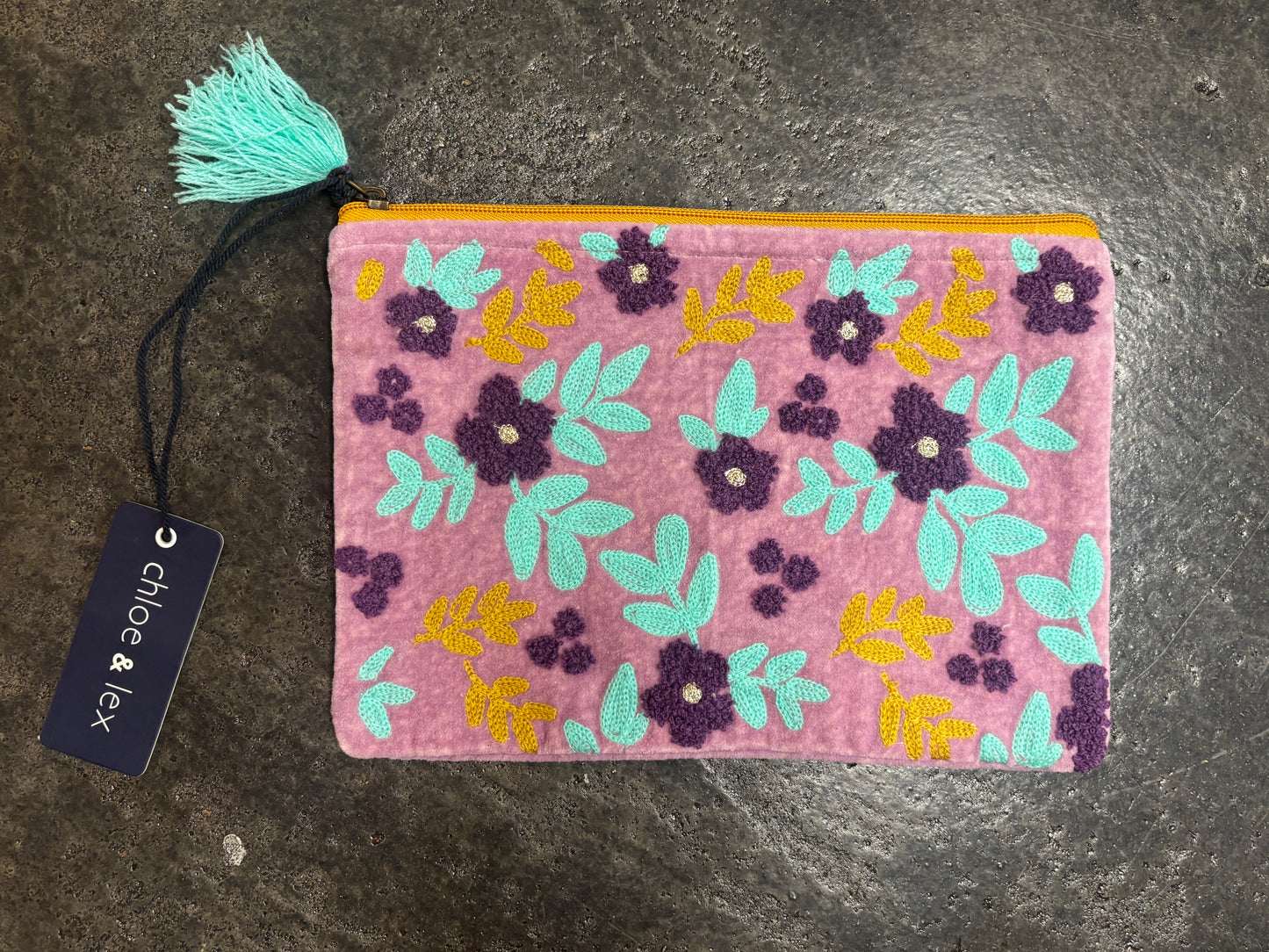 Floral Zippered Pouch