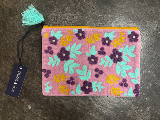 Floral Zippered Pouch