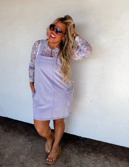 Blakeley Purple Floral Mesh Top