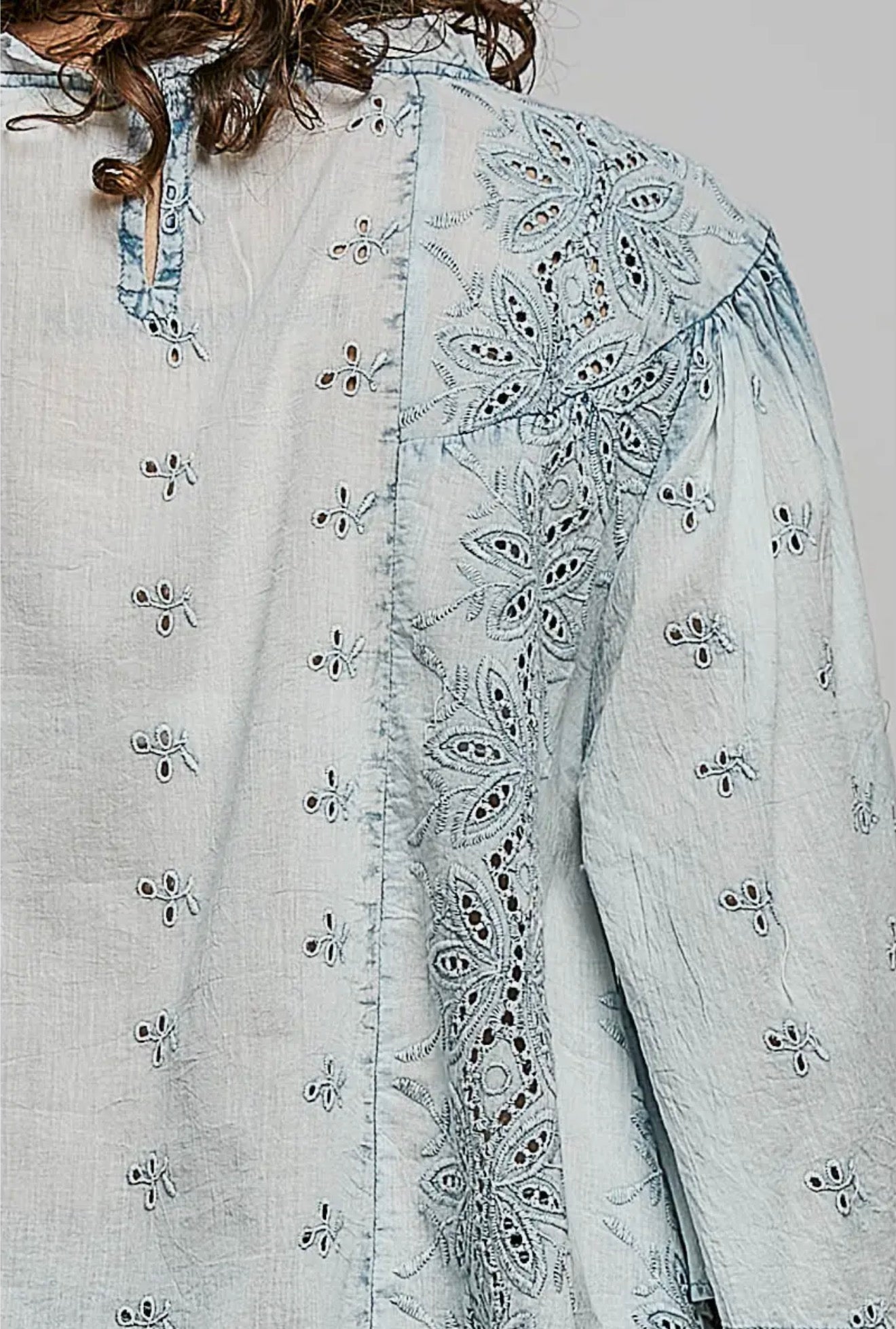 The Vintage Belle Embroidery Eyelet Top