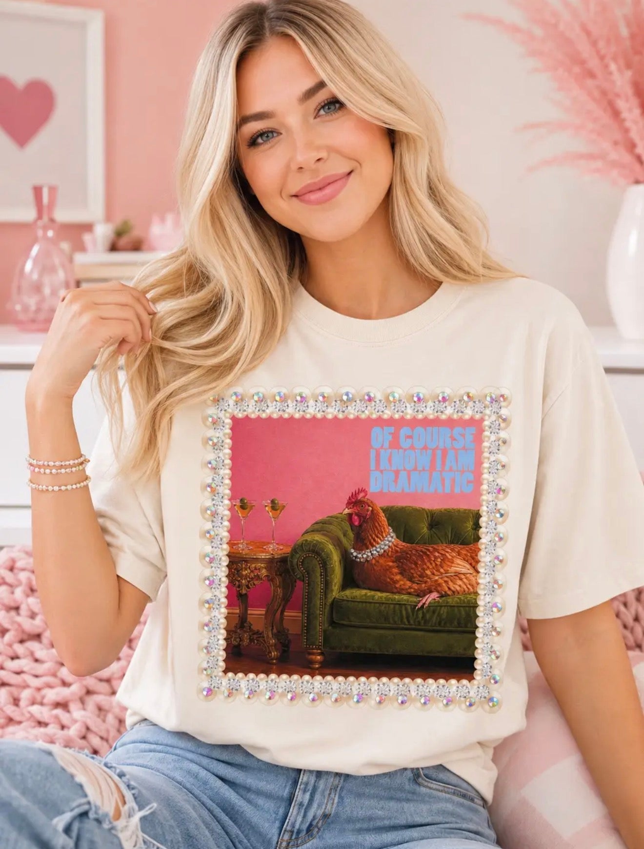 Bling Chicken Graphic Tee
