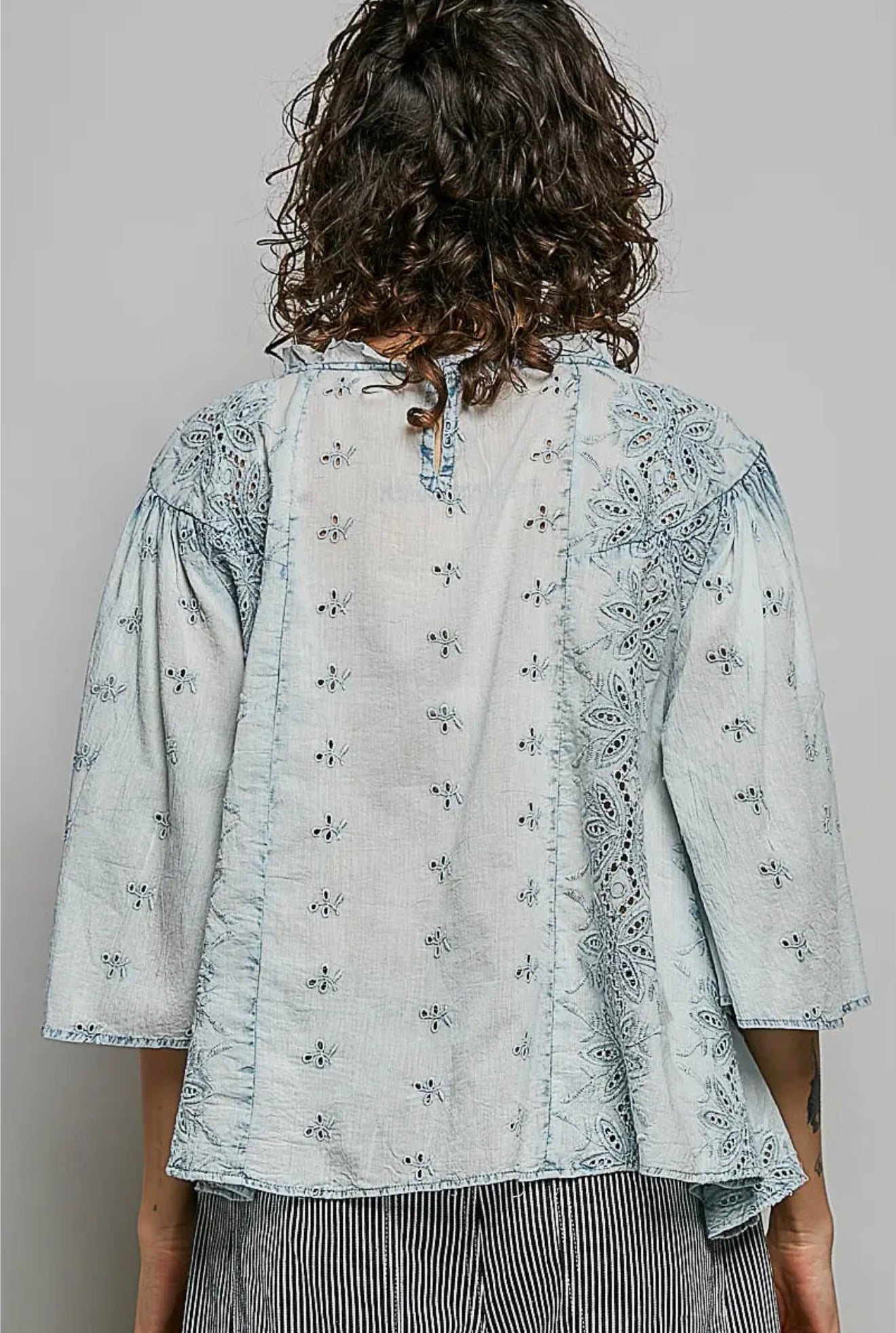 The Vintage Belle Embroidery Eyelet Top