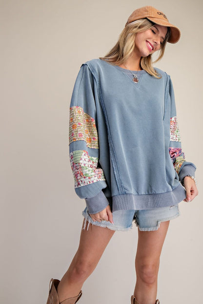 Floral Patchwork Sweater