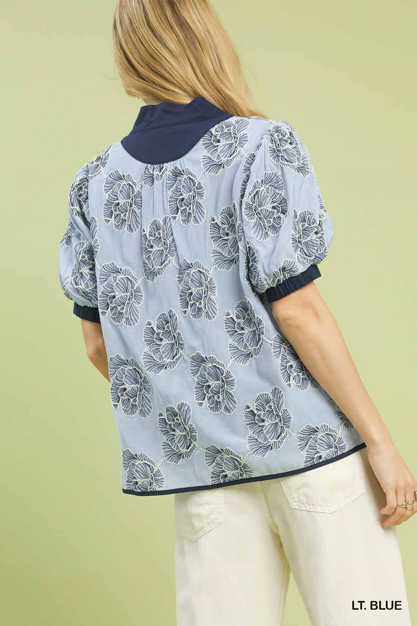 Blue Magnolia Top