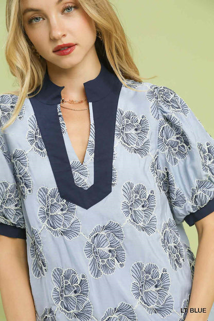 Blue Magnolia Top