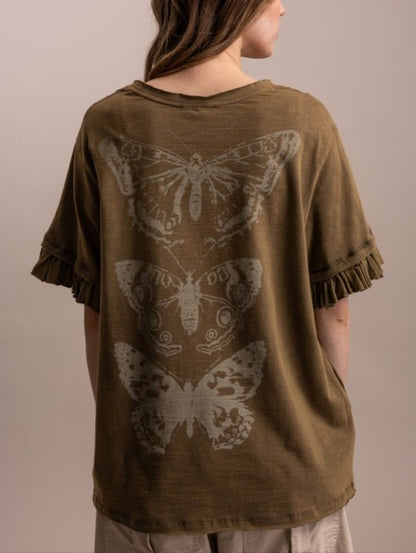 Vintage Butterfly Oversized Top
