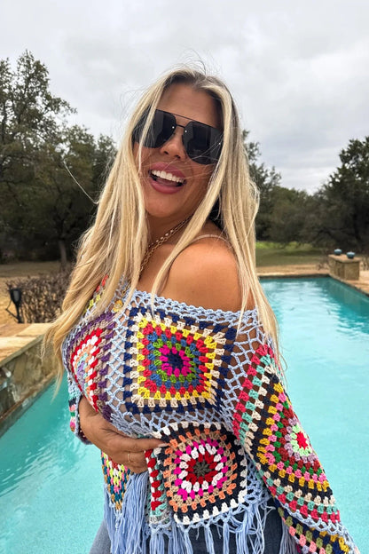 Blakeley Crotched Long Sleeve Poncho