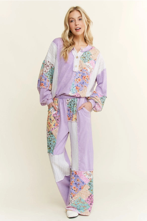 Lavender Meadow Patchwork Pants