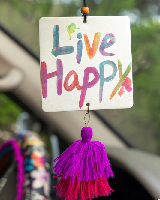 Natural Life Live Happy Car Air Freshener