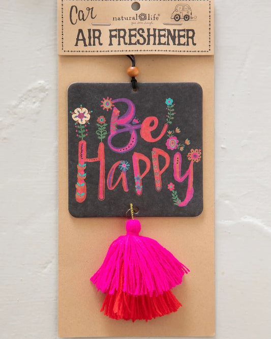 Natural Life Be Happy Car Air Freshener