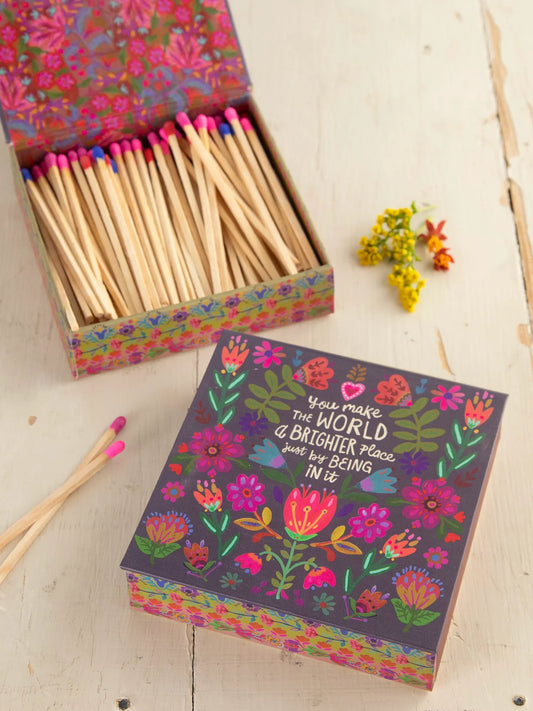 Natural Life Be The Light Wooden Match Box
