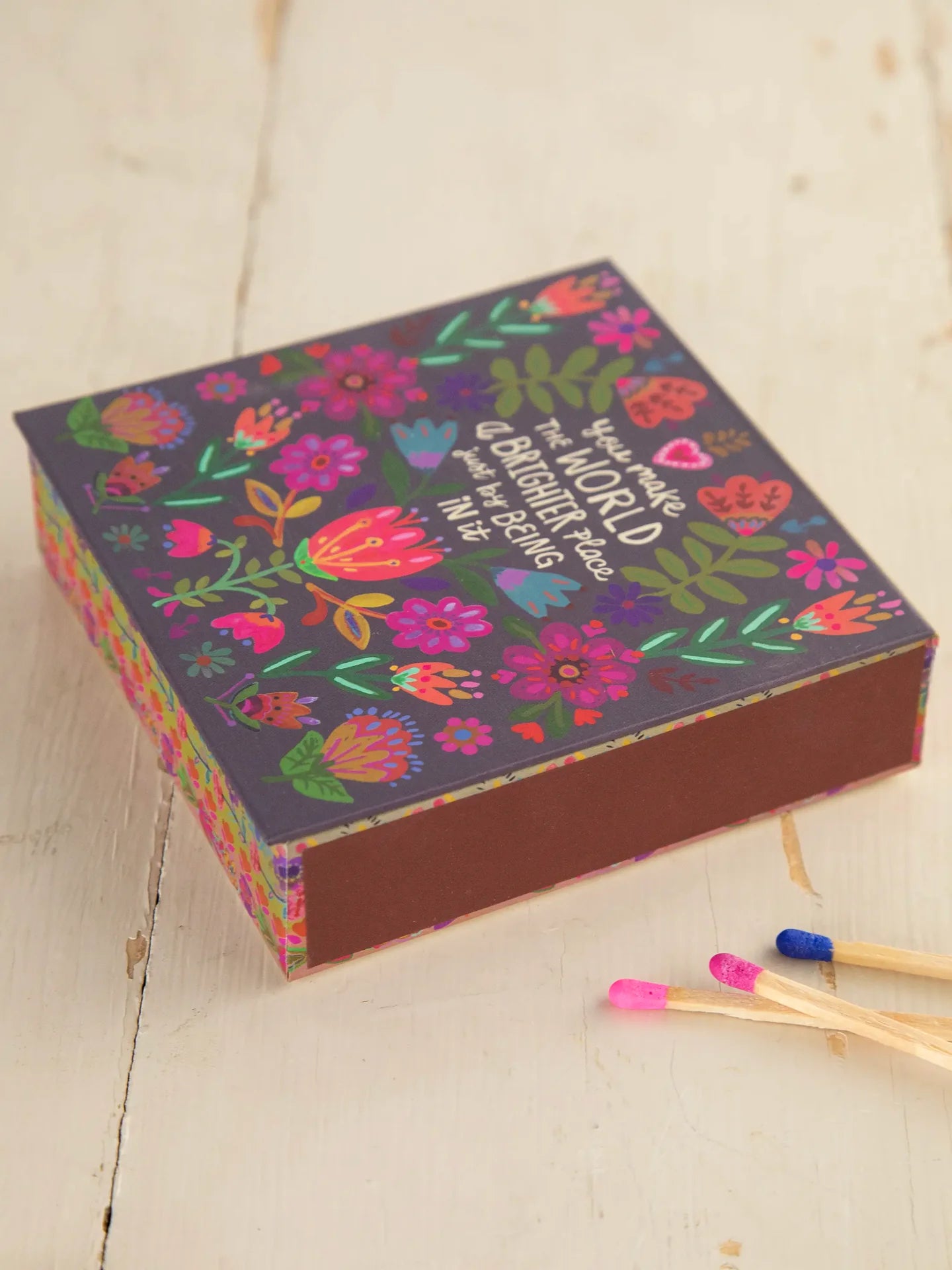 Natural Life Be The Light Wooden Match Box