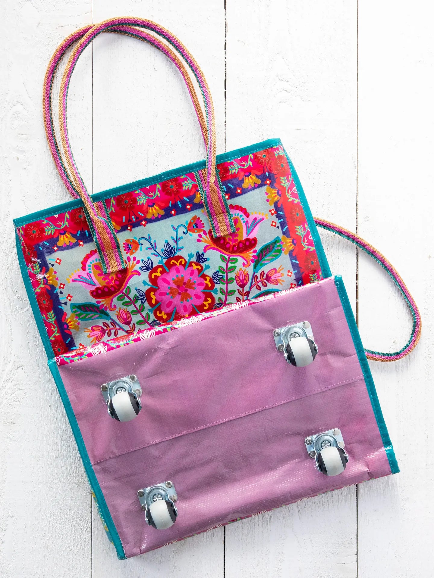Natural Life Blossom Belle Rolling Tote Bag