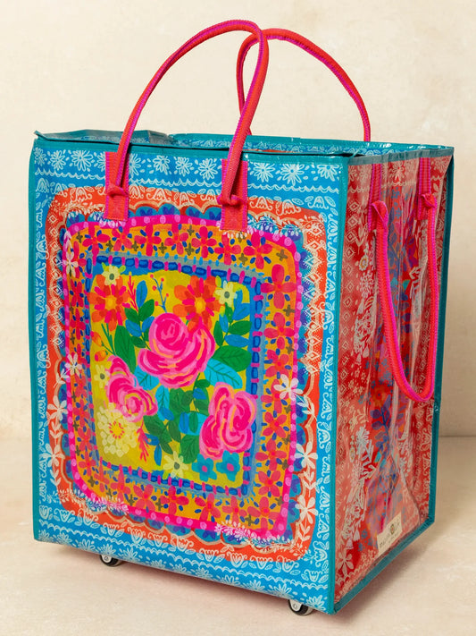 Natural Life Garden Muse Rolling Tote Bag