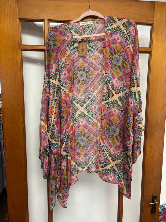 Natural Life Whispering Wisteria Kimono
