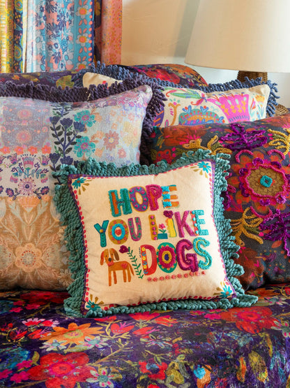 Natural Life Dog Tassel Pillow