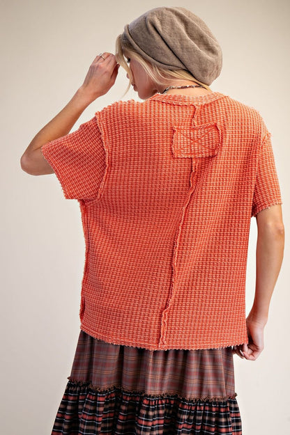 Waffle Knit Basic Tee