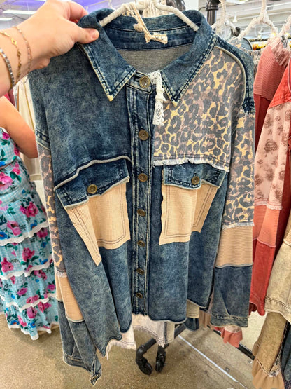 Cheetah Denim Dreams Jacket and Bottoms