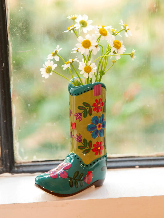 Natural Life Boot Bud Vase