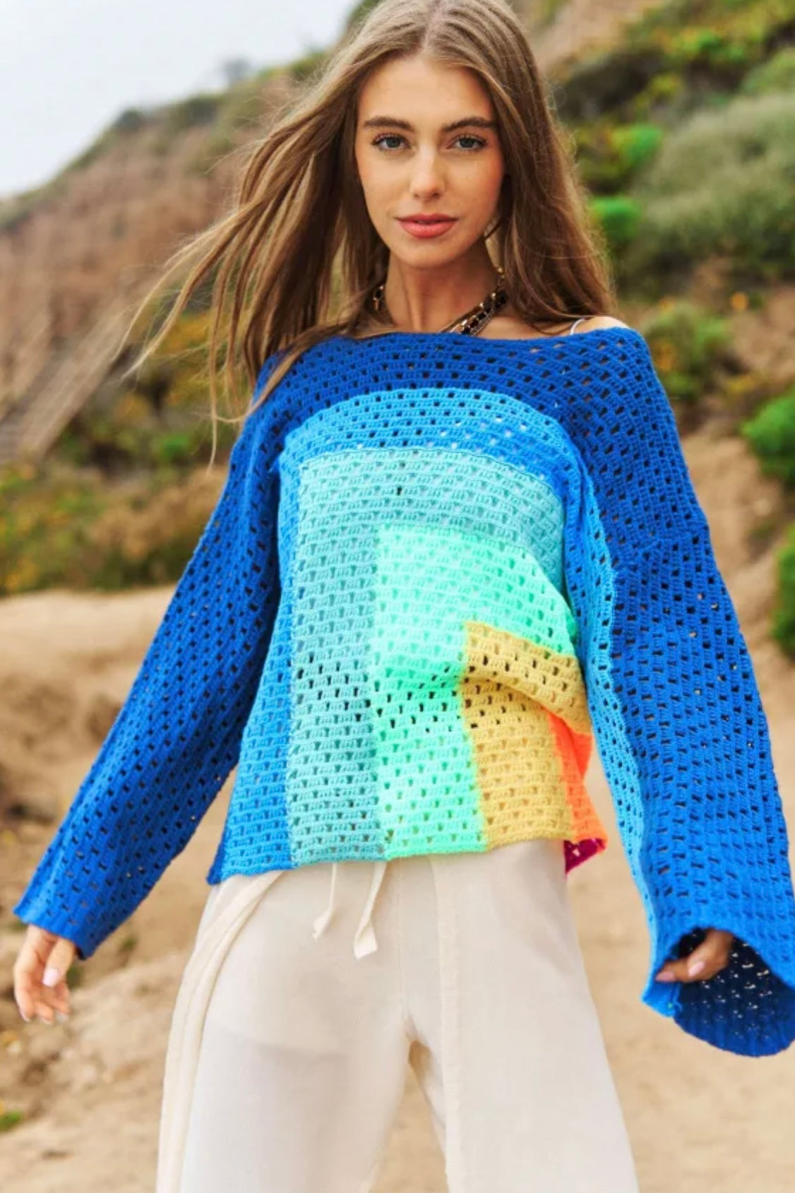 Color Block Neon Top