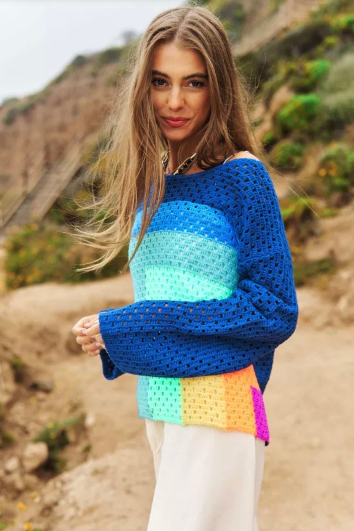 Color Block Neon Top