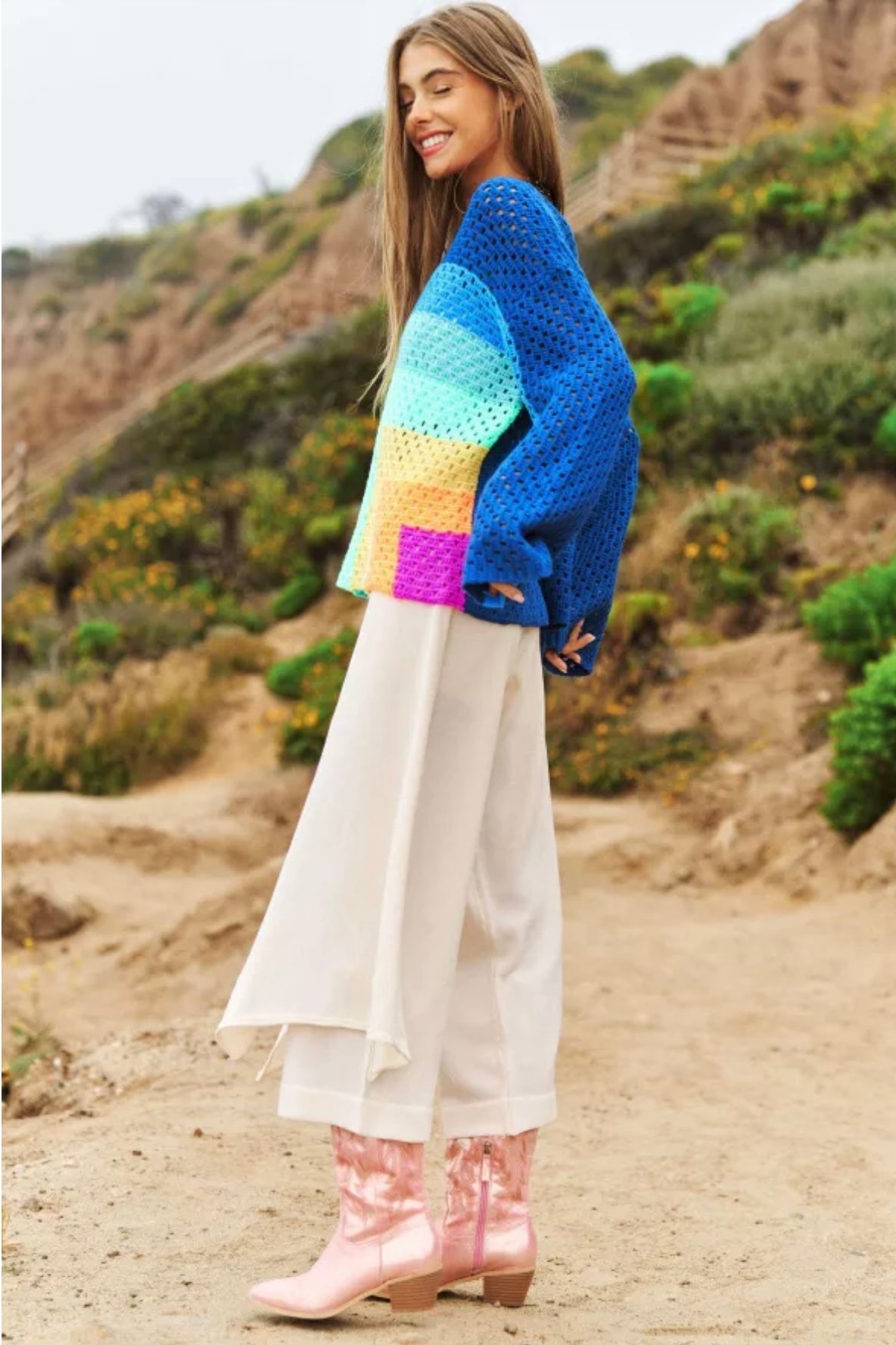 Color Block Neon Top