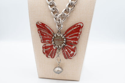 Coca-Cola Butterfly Necklace