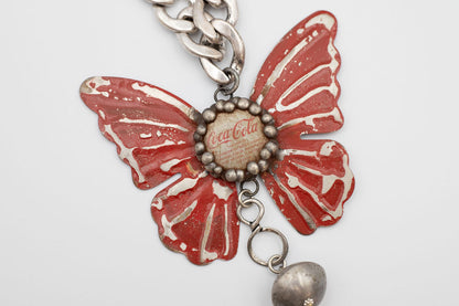 Coca-Cola Butterfly Necklace