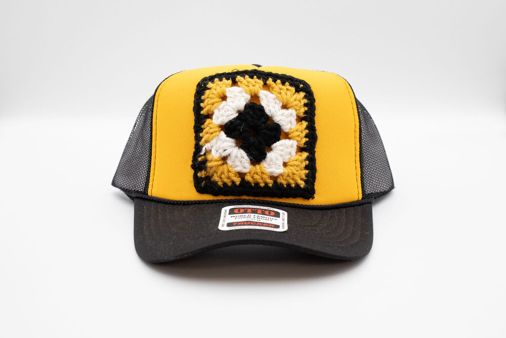 Granny Square Trucker Hat