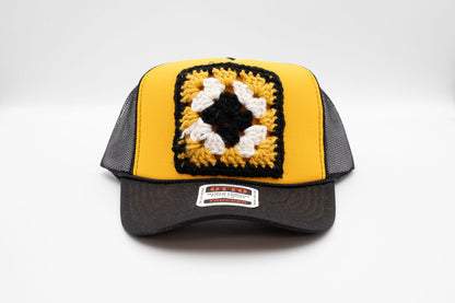 Granny Square Trucker Hat