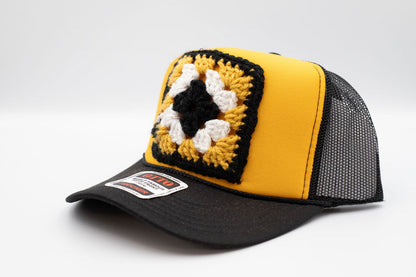 Granny Square Trucker Hat