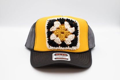 Granny Square Trucker Hat