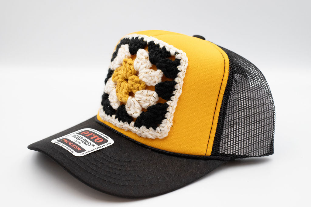 Granny Square Trucker Hat