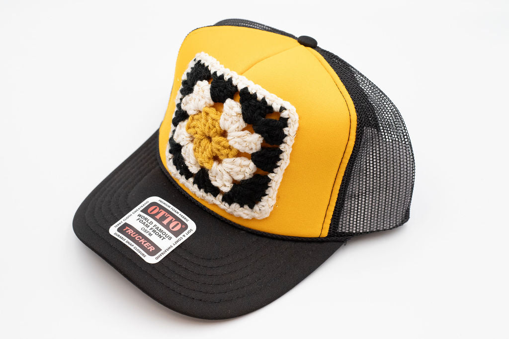 Granny Square Trucker Hat