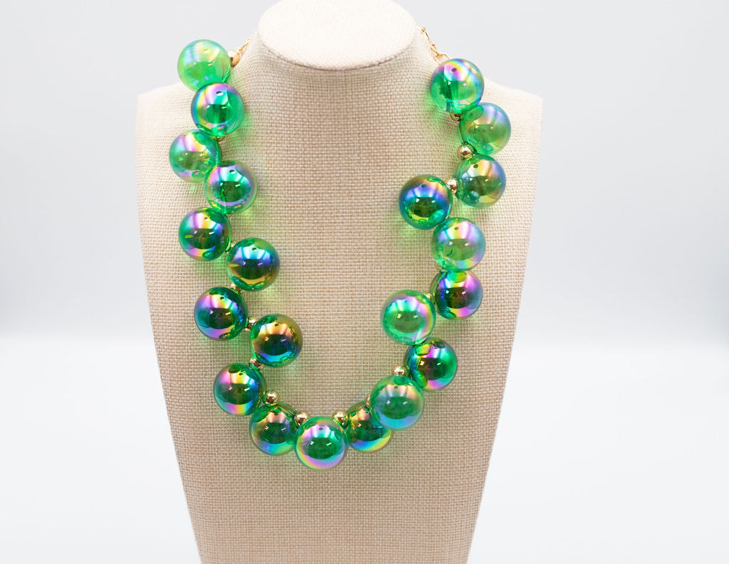 Green Bubble Necklace