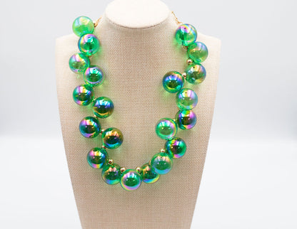 Green Bubble Necklace