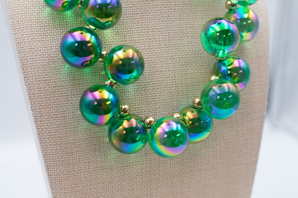 Green Bubble Necklace