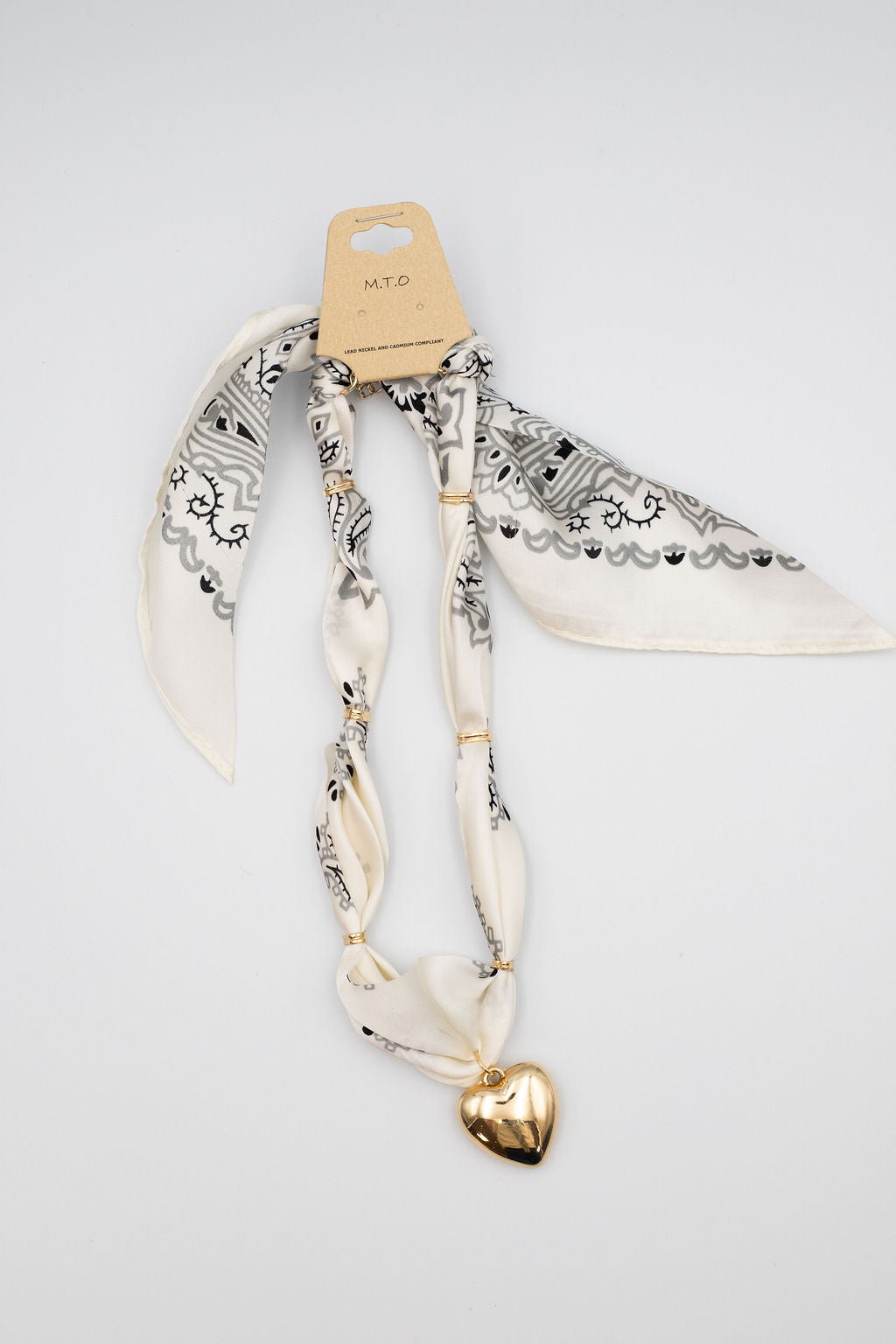 Bandana Heart Necklace