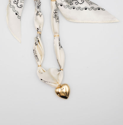 Bandana Heart Necklace