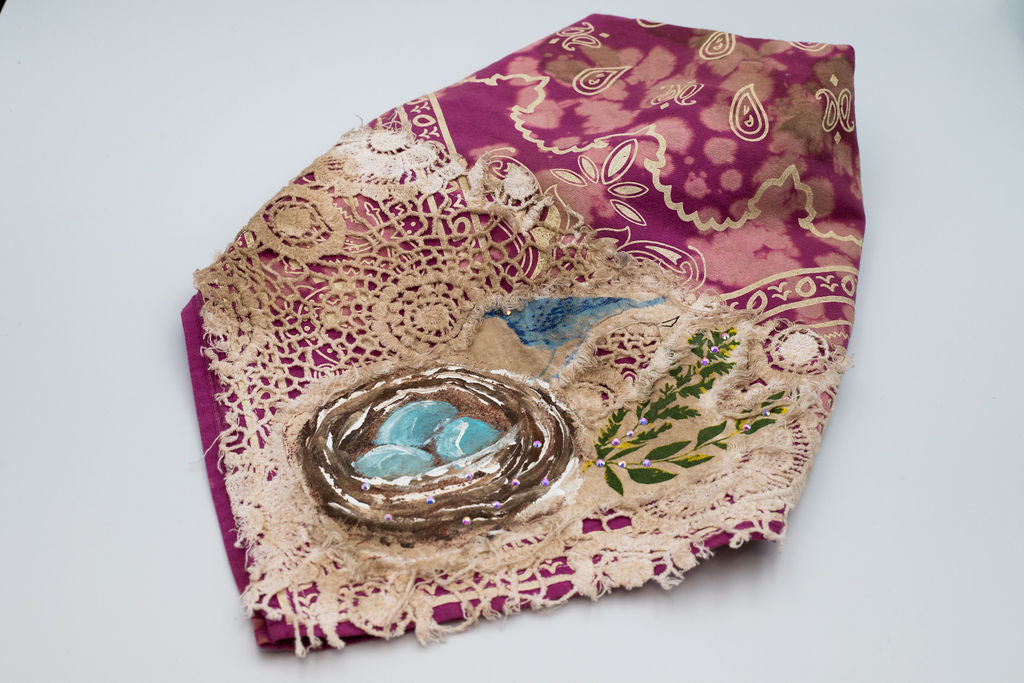 Hand Painted Bandana Scarf