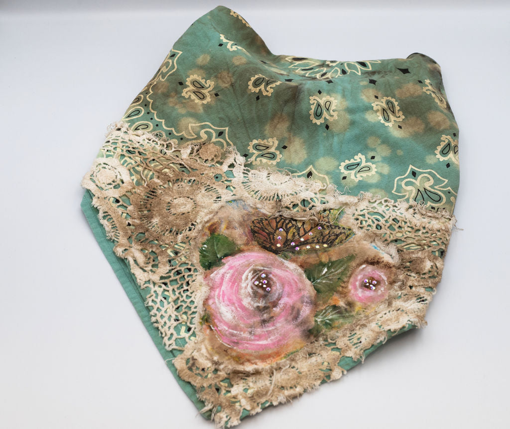 Hand Painted Bandana Scarf