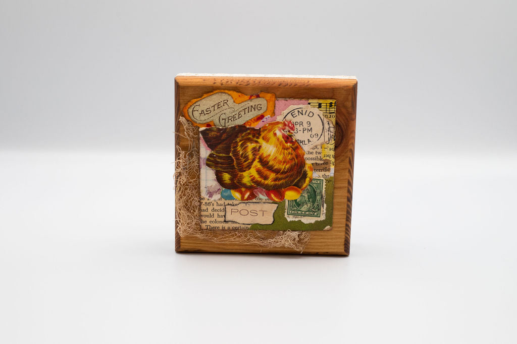 Vintage Postcard Wooden Blocks