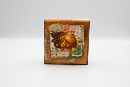 Vintage Postcard Wooden Blocks